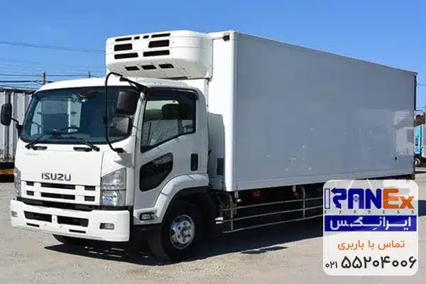 حمل گوشت و مرغ با ایسوزو یخچالی